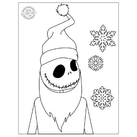 jack nightmare before christmas coloring page
