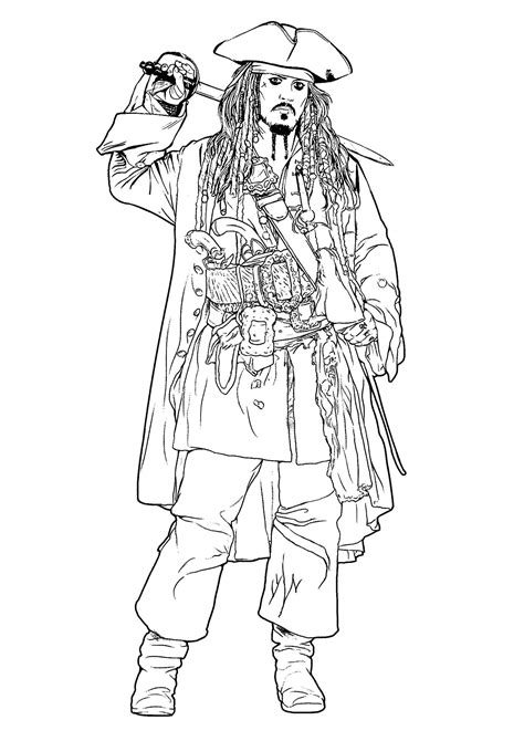 jack sparrow coloring pages