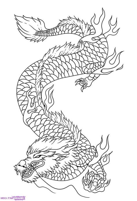 japanese dragon coloring pages