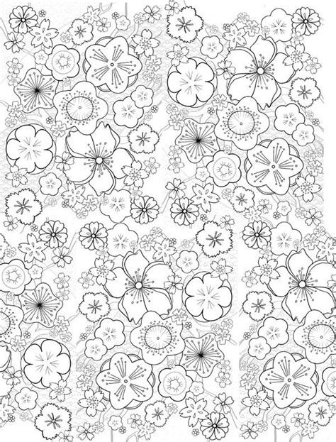 japanese flower coloring pages