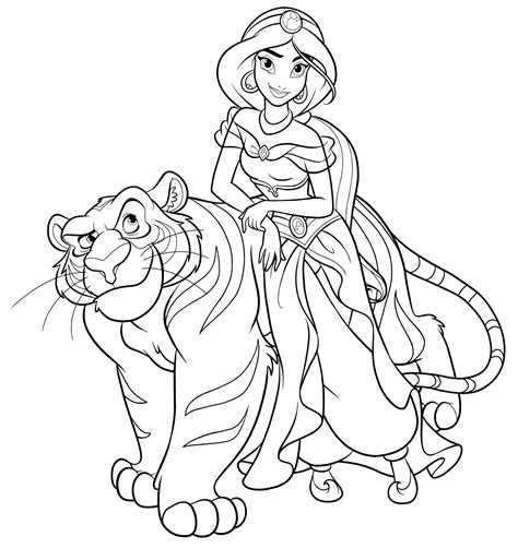 jasmine and rajah coloring pages