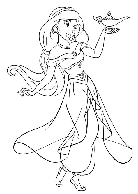 jasmine printable coloring pages