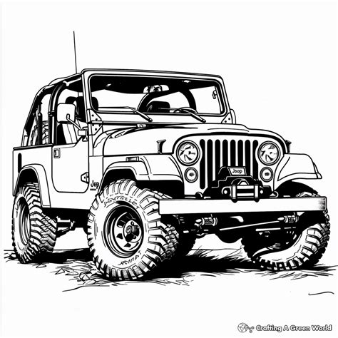 jeep coloring pages