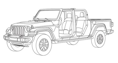 jeep gladiator coloring pages