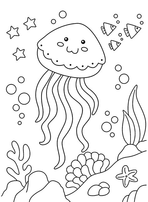jellyfish coloring book