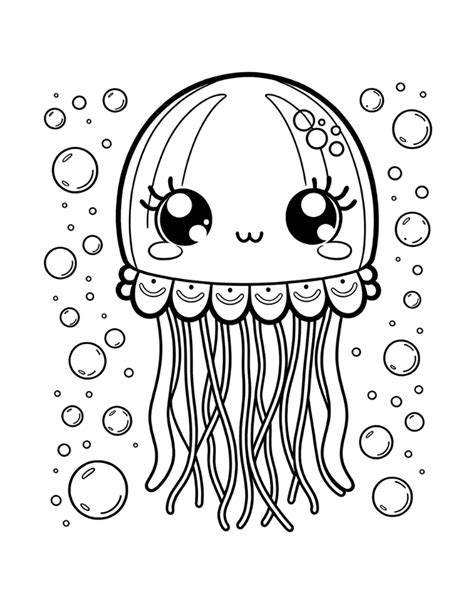 jellyfish coloring page