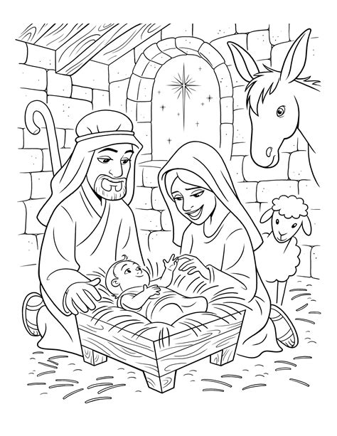 jesus is born coloring pages