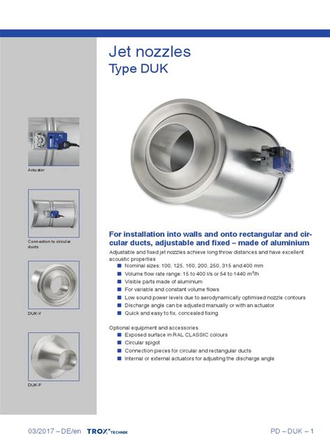 Jet Nozzle Diffuser Catalogue
