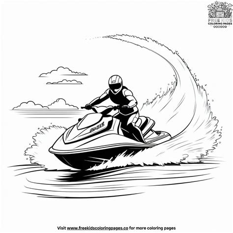 jet ski coloring pages