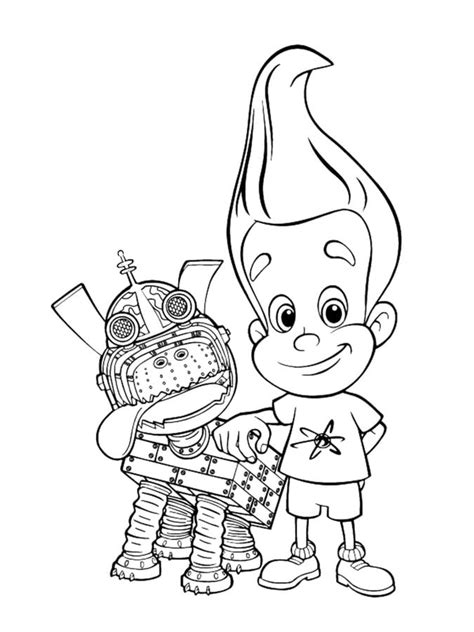 jimmy neutron coloring pages