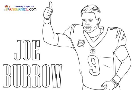 joe burrow coloring pages