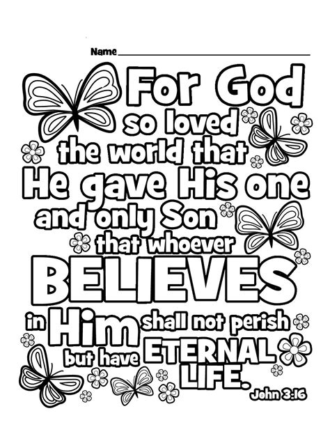 john 3 16 coloring pages