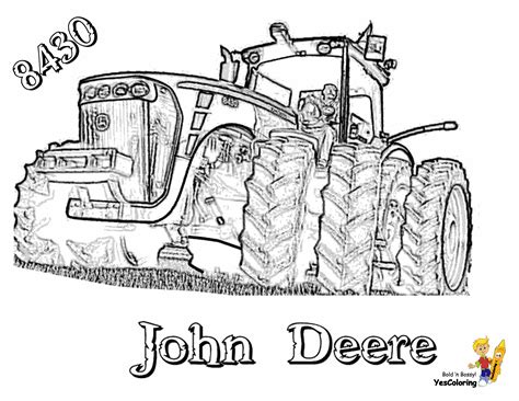 john deere tractor coloring pages