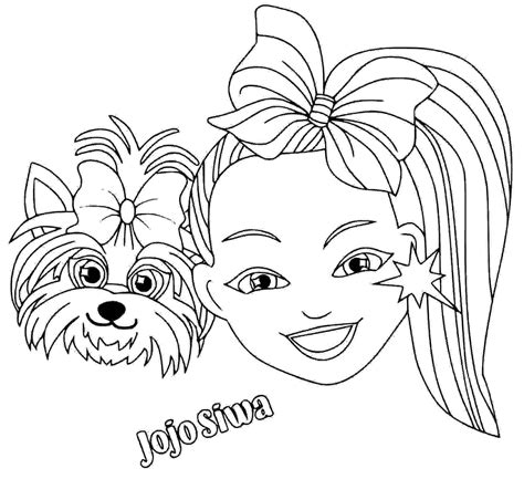 jojo siwa and bowbow coloring pages