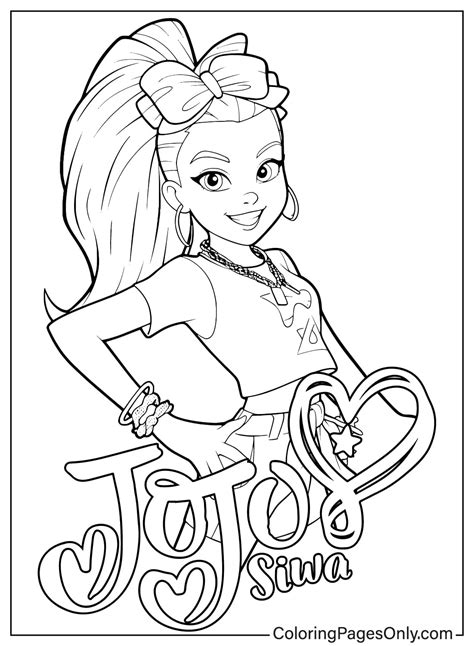 jojo siwa coloring pages