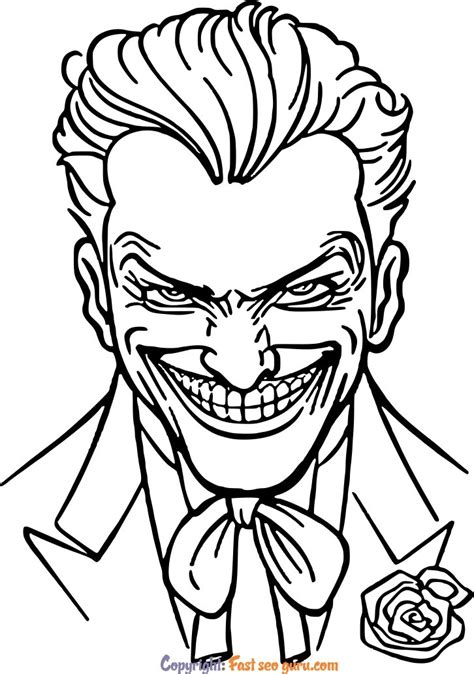 joker printable coloring pages