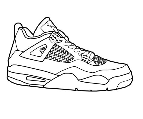 jordan shoe coloring sheets