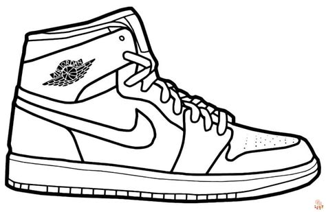 jordan sneaker coloring pages