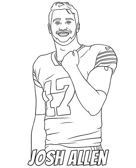 josh allen coloring pages