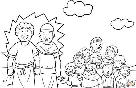 joshua and caleb coloring pages
