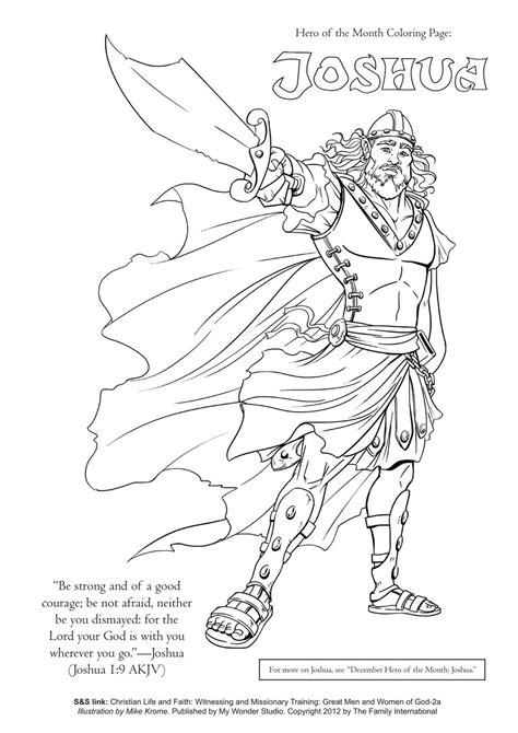 joshua coloring pages