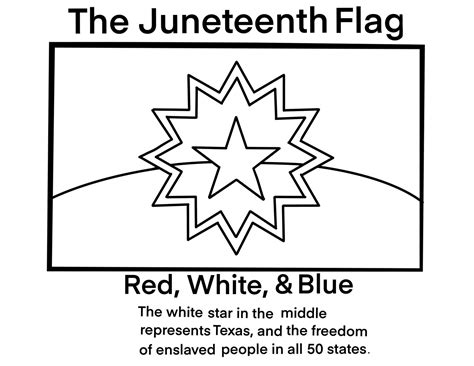 juneteenth flag coloring sheet