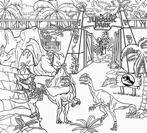 jurassic park coloring pages