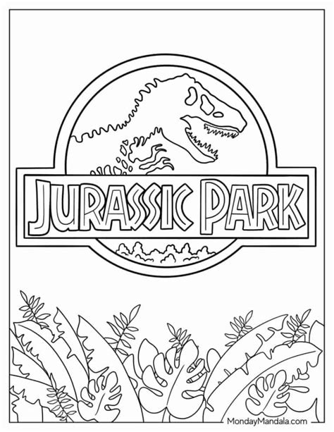 jurassic park colouring pages