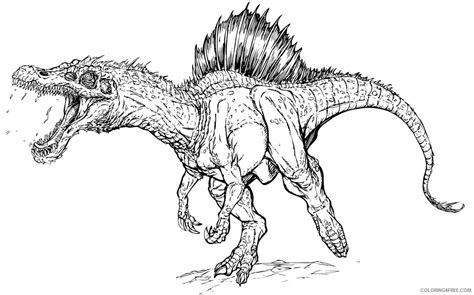 jurassic park spinosaurus coloring pages