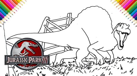 jurassic park spinosaurus coloring pages