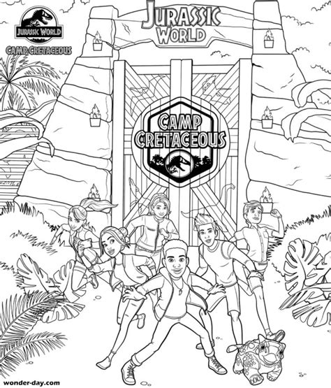 jurassic world camp cretaceous coloring pages