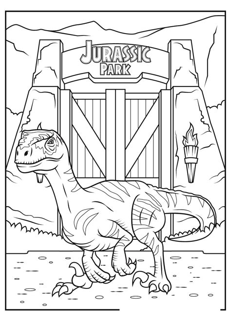 jurassic world coloring sheets