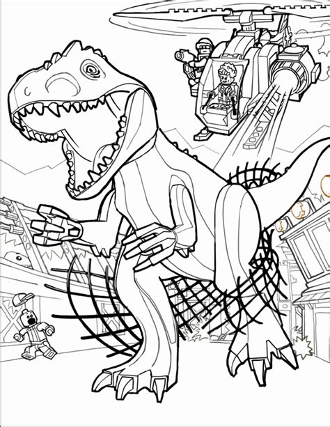 jurassic world lego coloring pages