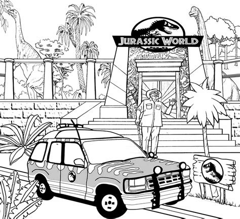 jurassic world printable coloring pages