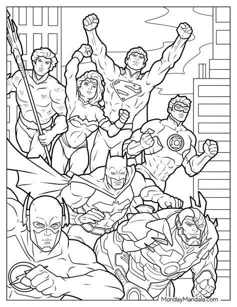 justice league coloring pages pdf