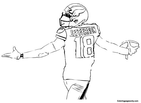 justin jefferson coloring pages