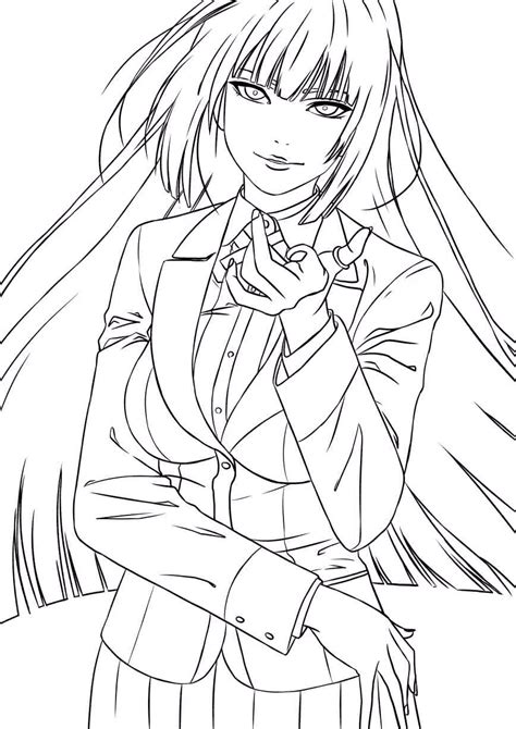 kakegurui coloring pages