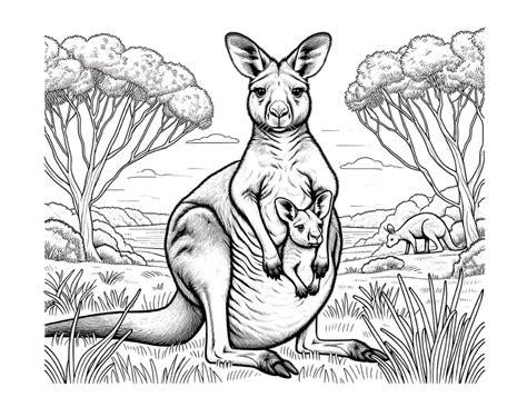 kangaroo coloring page pdf