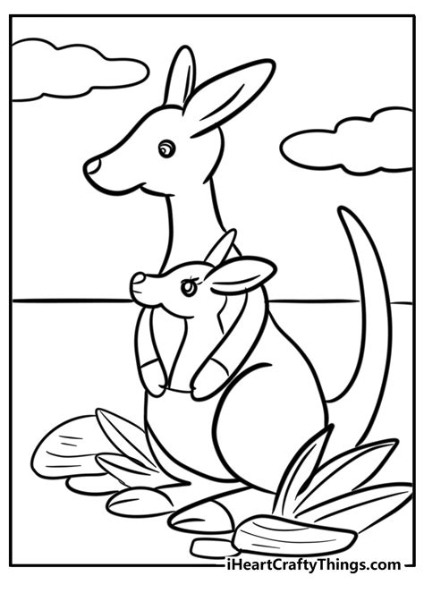 kangaroo coloring pictures