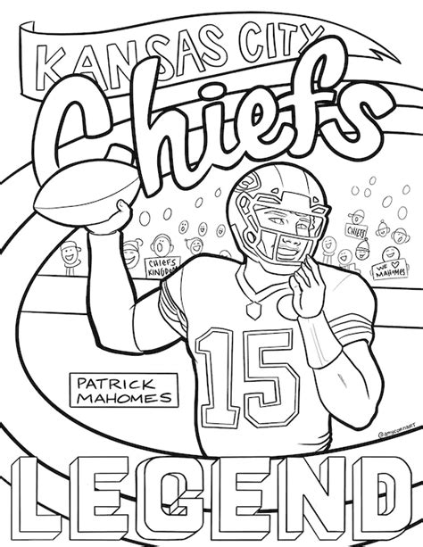 kansas city chiefs chiefs coloring pages