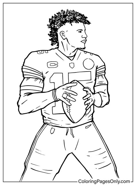 kansas city chiefs patrick mahomes coloring pages