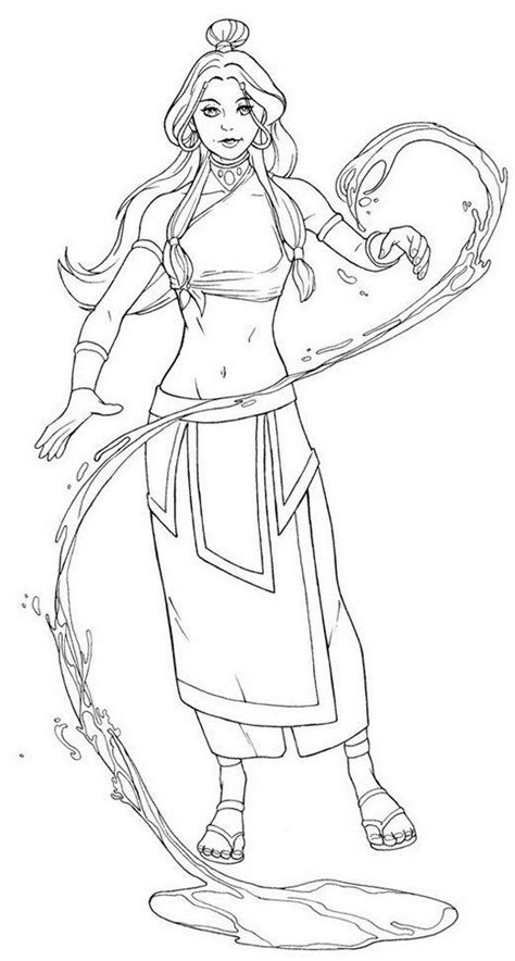 katara coloring pages