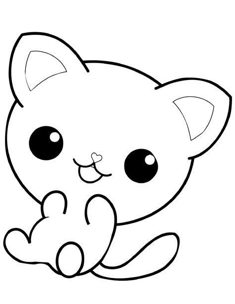 kawaii cat coloring