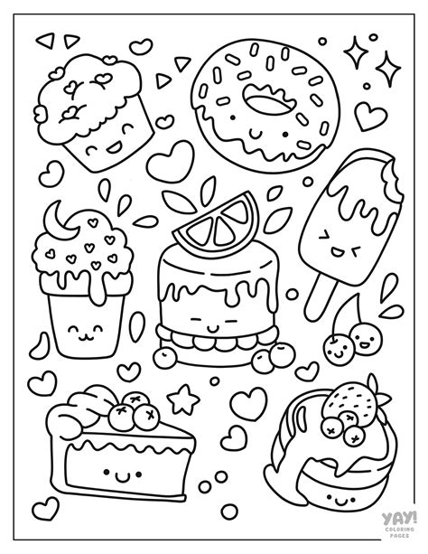 kawaii colouring pages