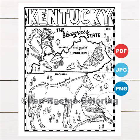 kentucky coloring pages