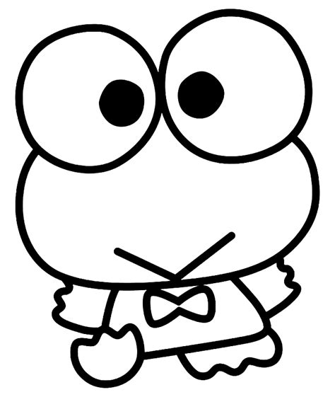 keroppi sanrio coloring pages