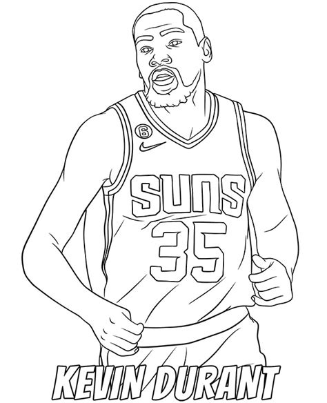 kevin durant coloring pages