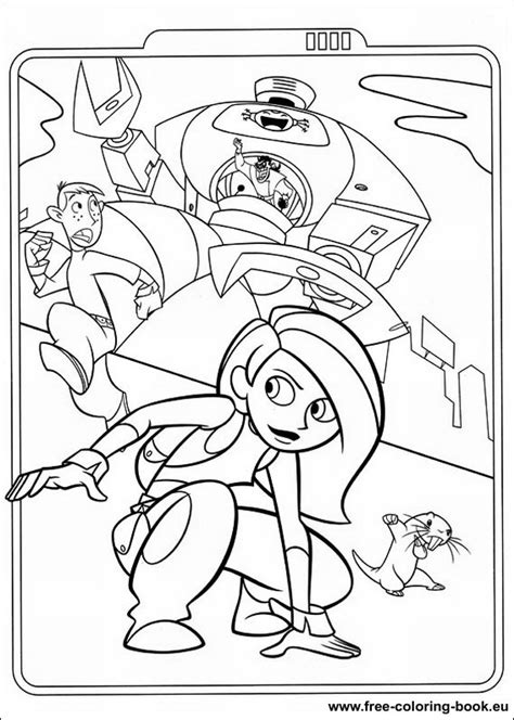 kim possible coloring pages