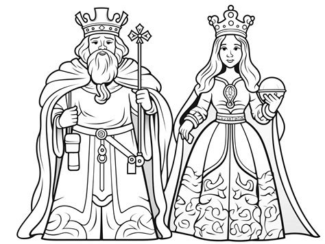 king and queen coloring pages