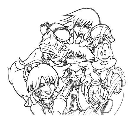 kingdom hearts coloring pages